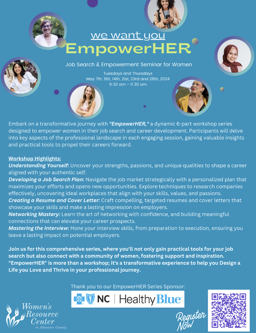 EmpowerHER Job Search & Empowerment Series United Way of Alamance County